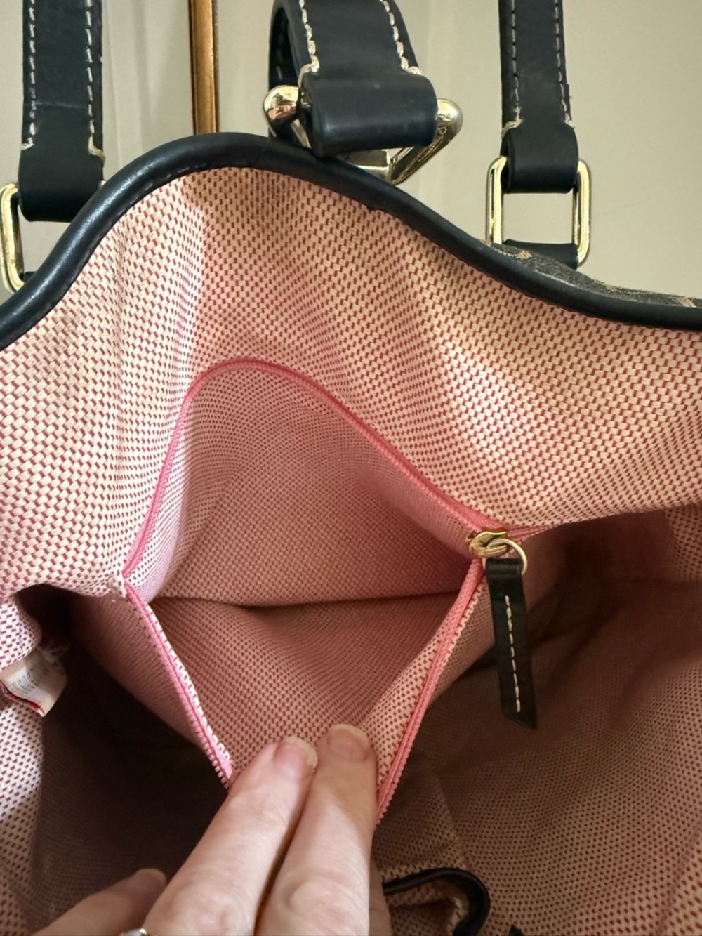 Dooney & Bourke Signature North South Bucket Bag - Picture 7 of 9